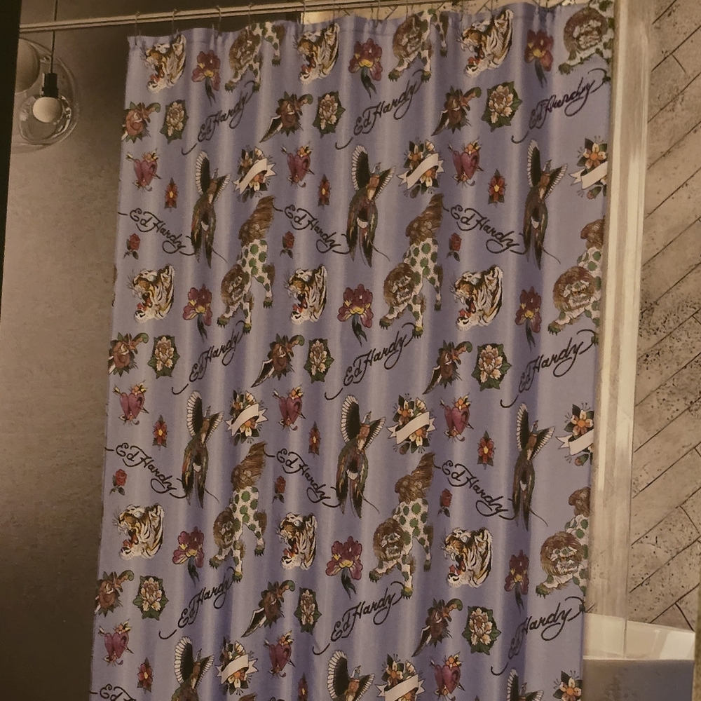 🐅 Ed Hardy Shower Curtain Set 14 Pieces